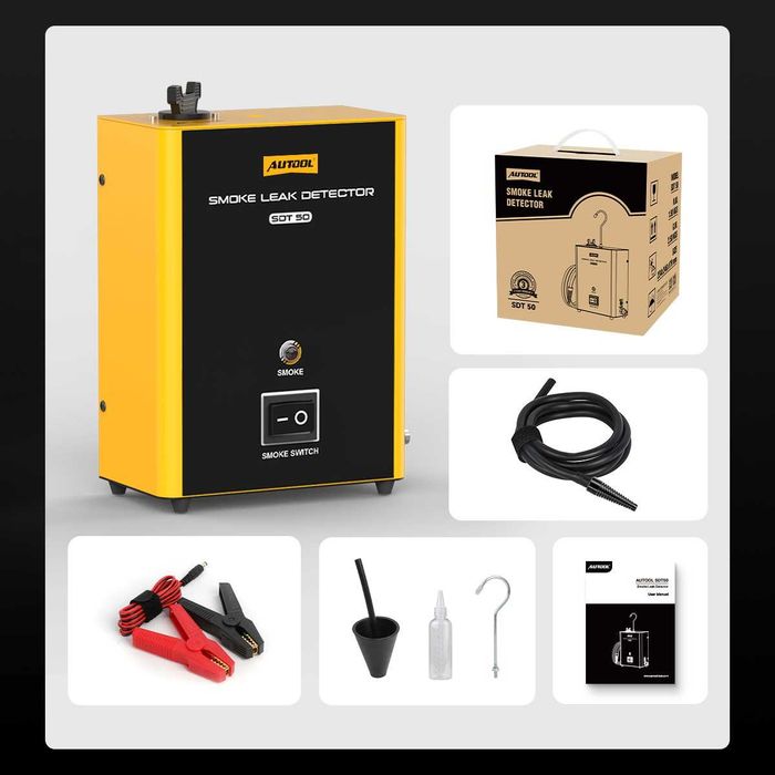 Promotie Tester auto Autool SDT50 Detectie scurgere fum turisme si camioane, aparat de diagnosticare prin utilizarea fumului
