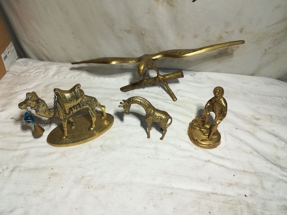 Statueta bronz veche antichități miner fierar