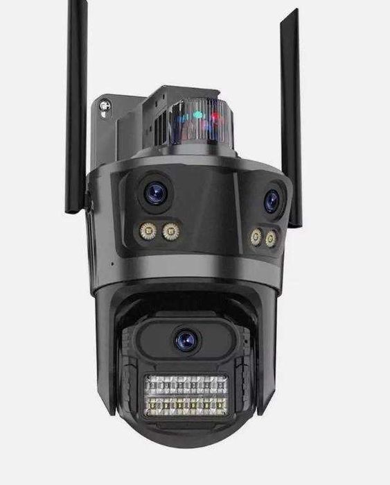 PTZ Тройна IP камера цветно нощно виждане WIFI, ICSEE, ULTRA HD