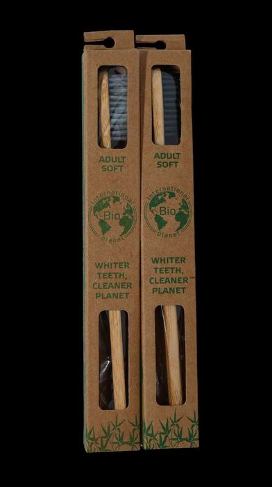 Бамбукова четка за зъби с нано сребро за деца/възрастни и с активен въглен