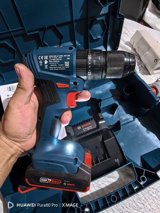 НОВ!!!Ударен винтоверт bosch GSB 185-LI