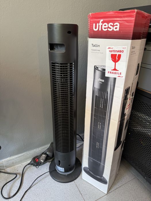Вентилатор UFESA, Тип кула, Черен, 45 W
