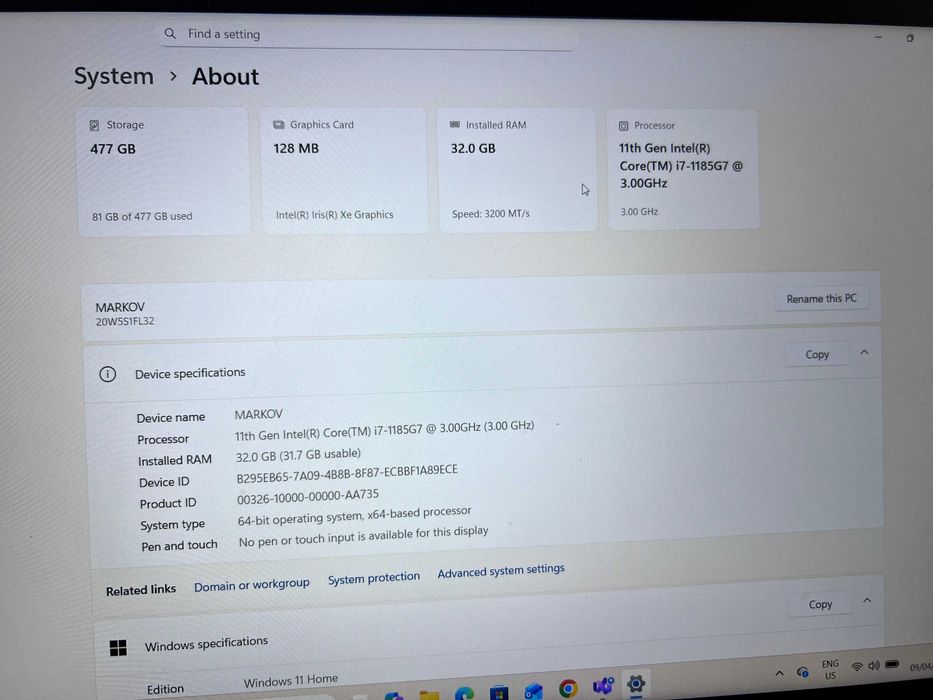 Lenovo ThinkPad T15 Gen 2 Intel