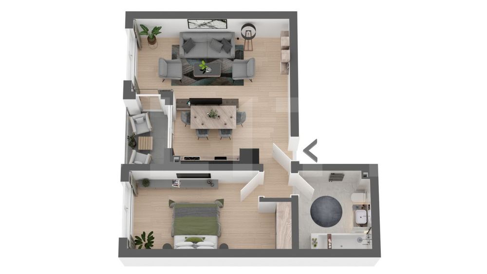 Apartament 2 camere, 49mp, priveliste spectaculoasa, Apahida — fotografia 1