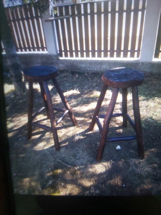 Scaune bar din lemn