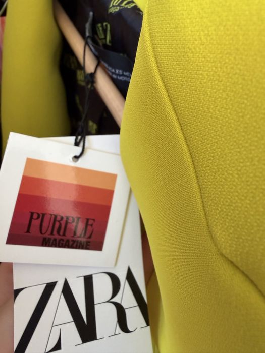 ZARA x Purple Magazine Cut Out Blazer Lime Green