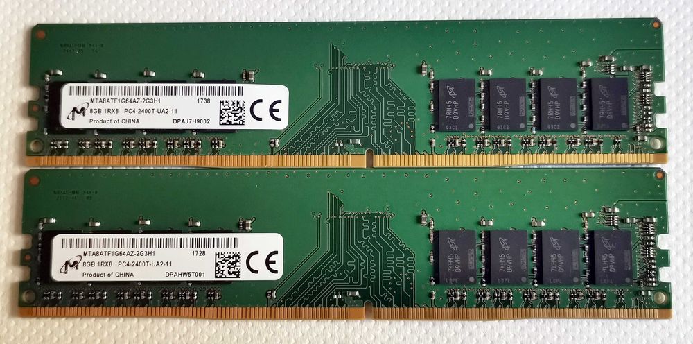 памет RAM Micron 32Gb (8GB x4) PC4-19200 DDR4 2400MHz, 288 Pin Desktop Memory