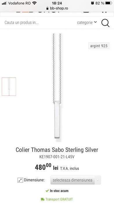 Colier argint Thomas Sabo