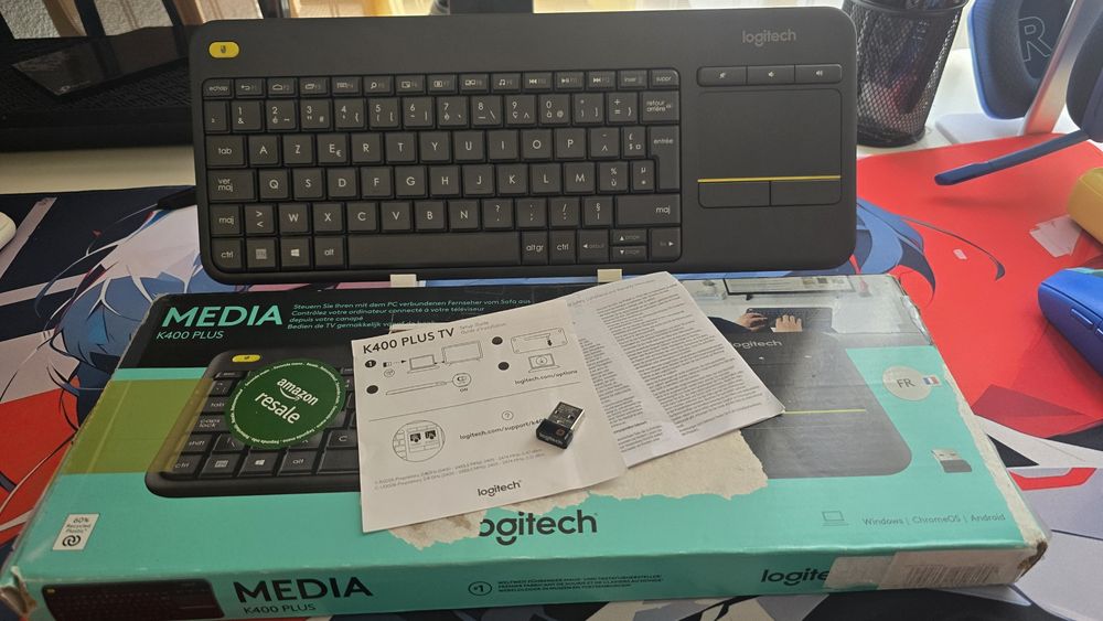 Безжична клавиатура Logitech K400 Plus без донгъл
