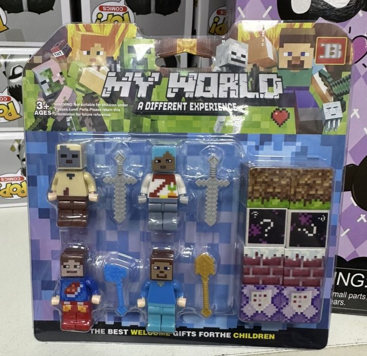 Комплект фигурки с кубчета Майнкрафт, Minecraft