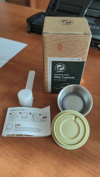 Метална капсула за сухо мляко за Долче Густо машини