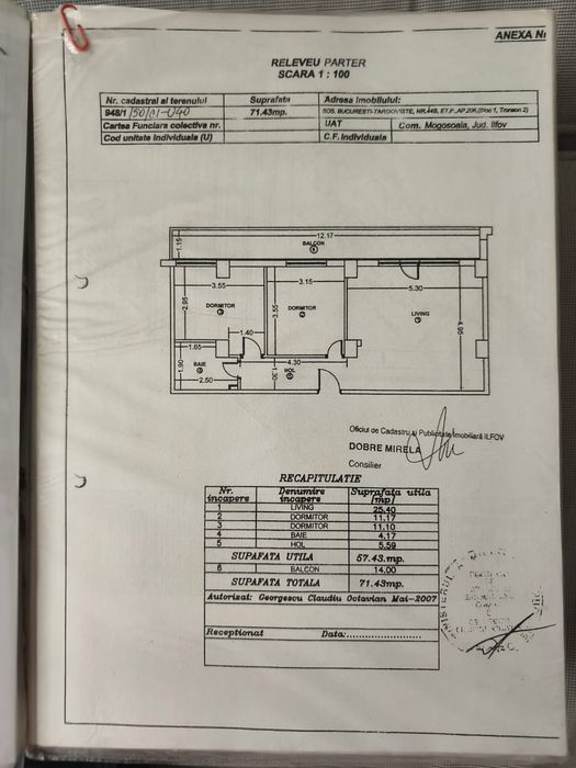 Proprietar – Vand apartament 3 camere Mogosoaia Parc, complex privat, parcare in curte