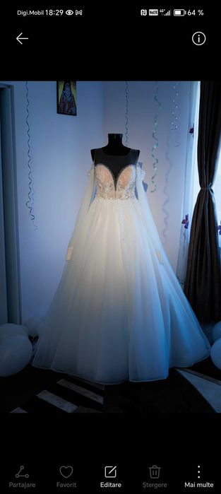 Rochie de mireasa, model A line