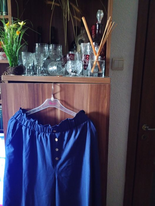 Fusta pantalon culoare albastru