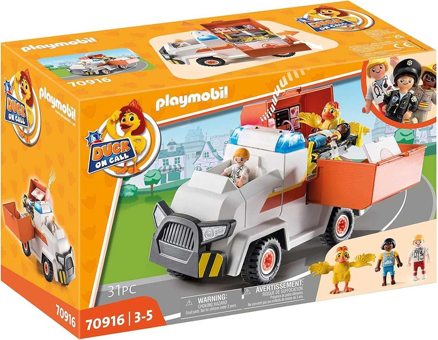 Playmobil Duck on Call  Vehicul  ambulanța ,  si  Vehicul Pompieri