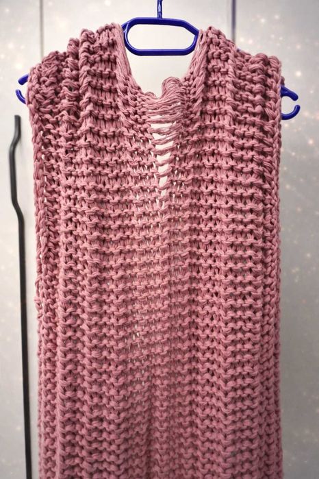 Cardigan din bumbac cu elastan – piesă unicat, designer român, M–L