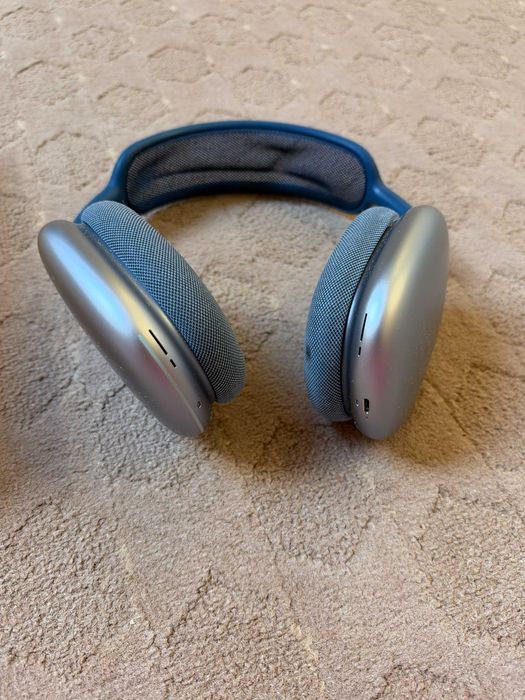 Căști Apple AirPods Max albastre, Lightning, cu cutie și husă