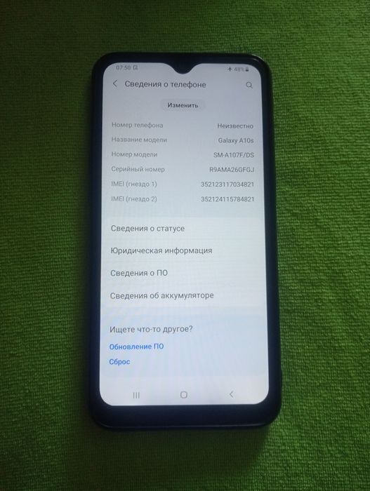 Продам смартфон А10s Samsung