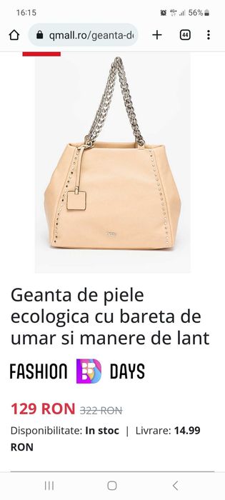 Geantă de umar Betsy piele ecologică