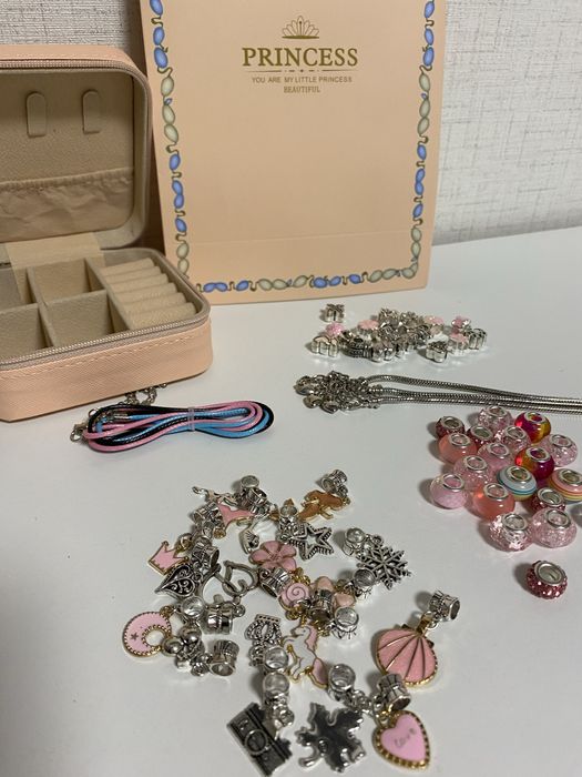 Комплект за изработка на гривни и колиета, мъниста,детски бижута,22893