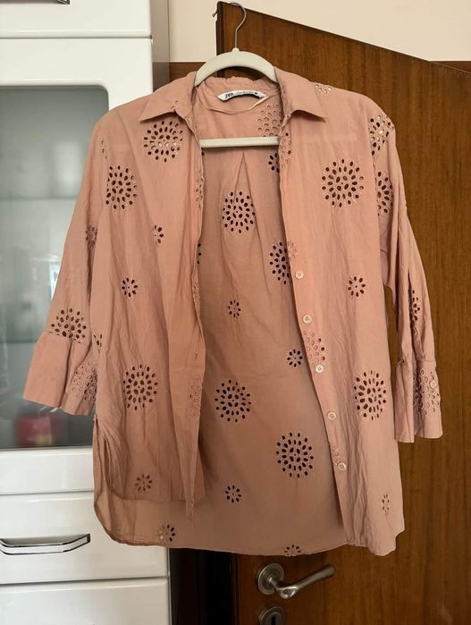 Риза Zara в розов цвят