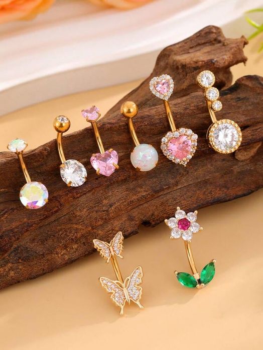 Обеци за пъп различни видове