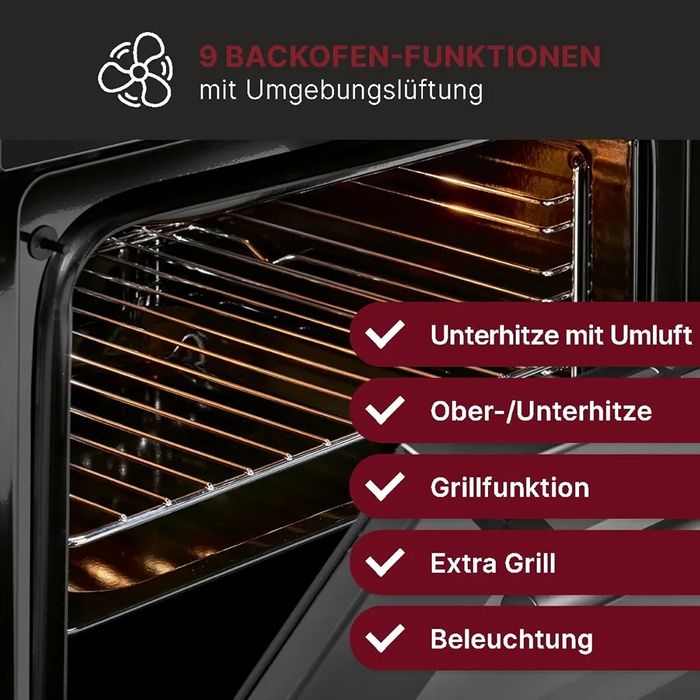 Нова фурна за вграждане Bomann черна