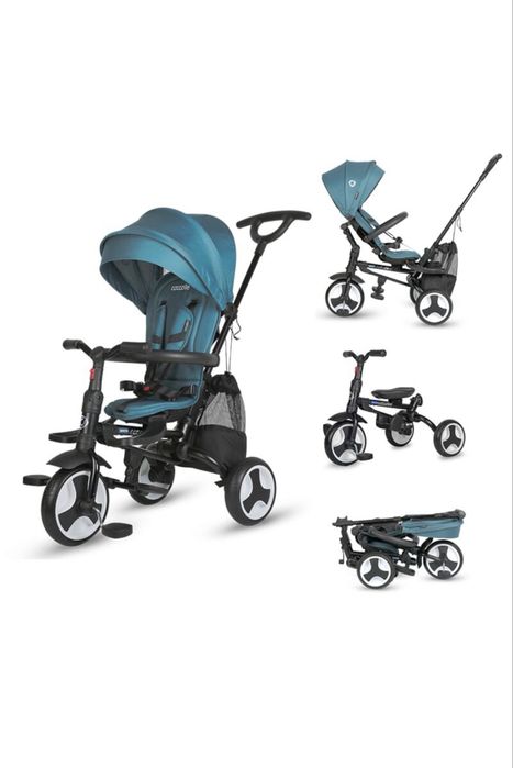 Tricicleta pentru copii Coccolle Spectra Plus Atlantic Blue ultrapliabila