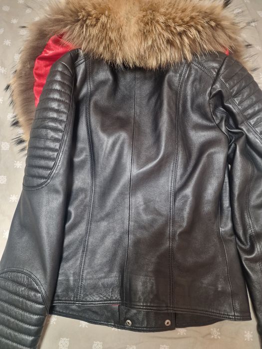 Кожено яке естествен косъм