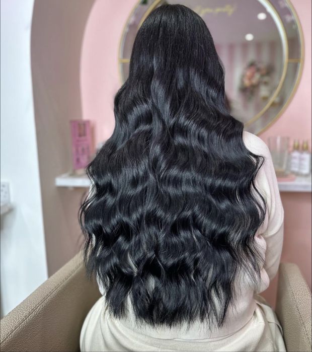 100% Естествена славянска коса екстеншъни удължения