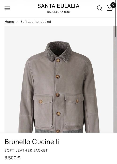 Brunello Cucinelli Soft Leather Jacket