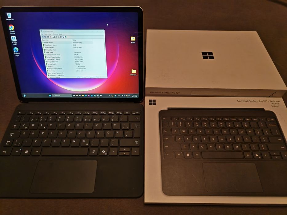 Garantie 2028 - Microsoft Surface Pro 12  Snapdragon X Plus  + Tastatură + Stylus | CA NOU Tableta Laptop