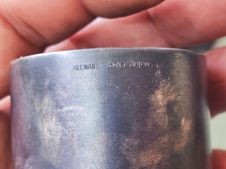 Посребрен салфетник и чаша