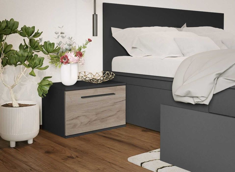 Set Dormitor Gri Noce C2 - Transport Gratuit in 4-10 zile