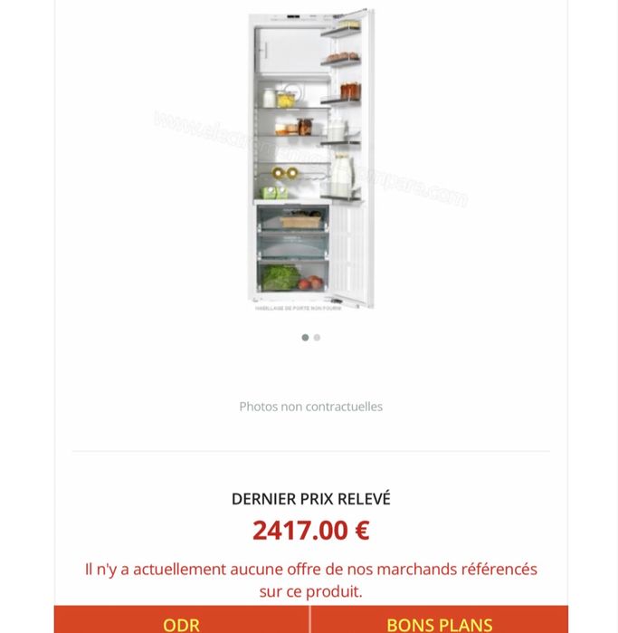 Хладилник и фризер за вграждане Miele