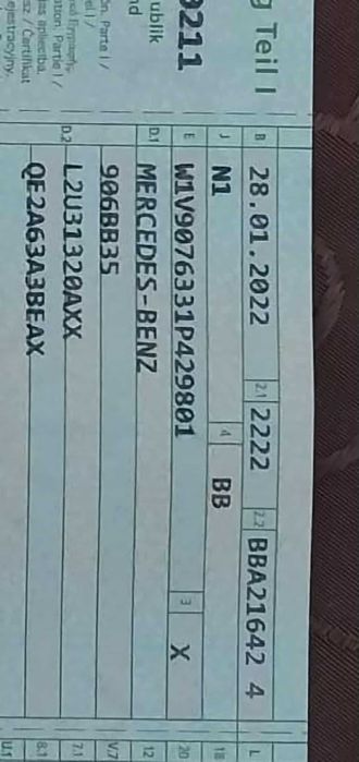 Mercedes Sprinter 2022 nerulat in România