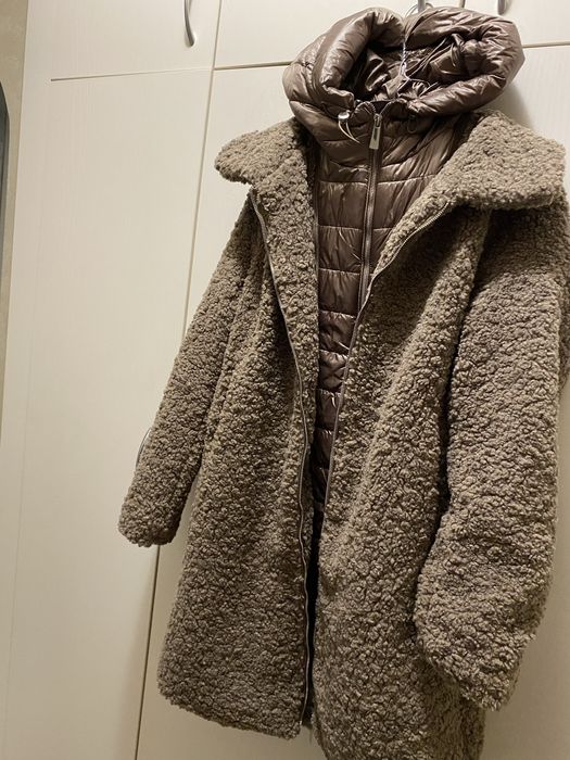 Модрно палто в актуален да сезона цвят кафяв