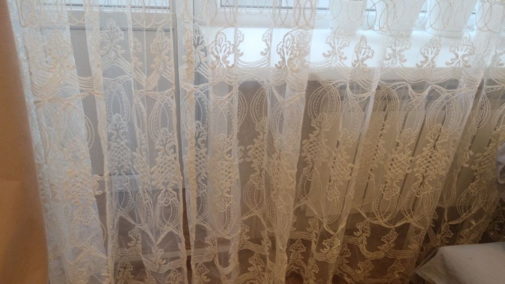 Продам тюль со шторами