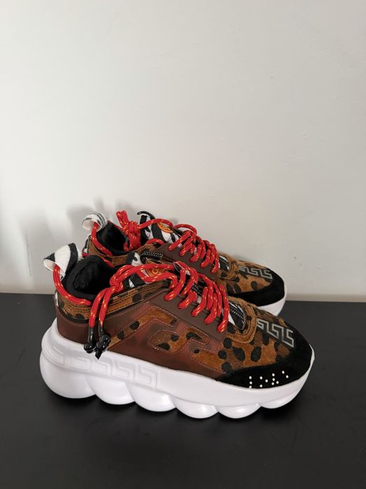 Adidasi Versace chain reaction leopard  marimea 42