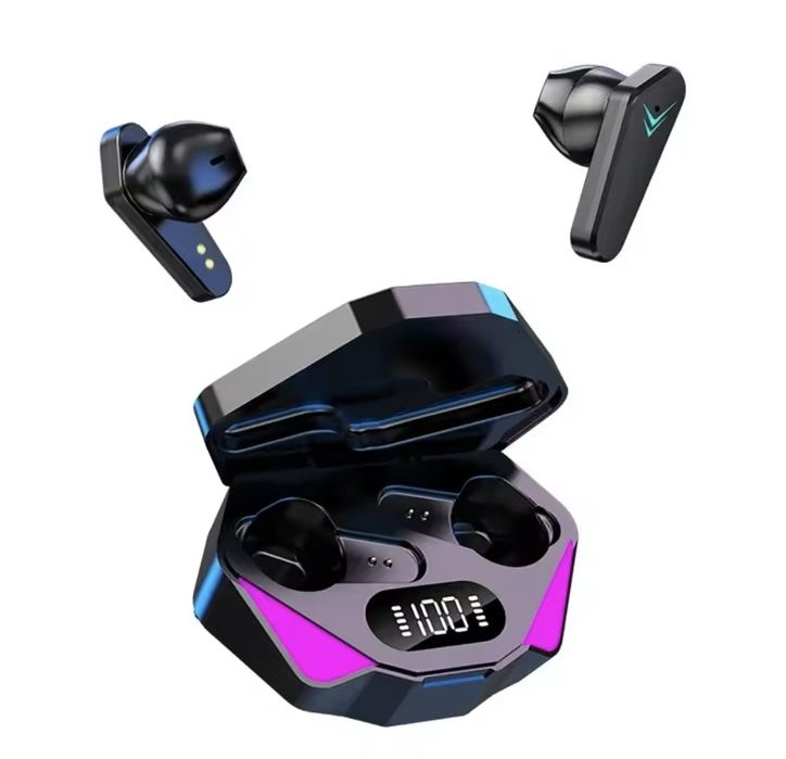 Безжични Bluetooth слушалки с LED дисплей и геймърски дизайн