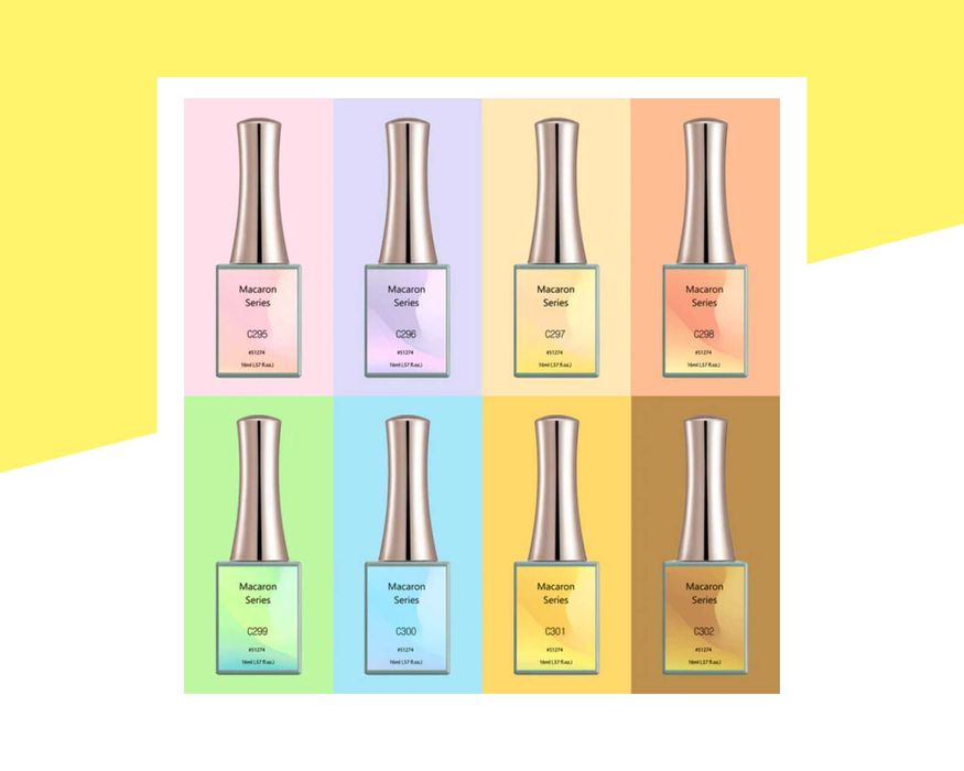 Професионален UV/LED пастелен гел лак серия "Macaron" CANNI - 16 мл.