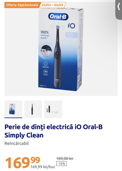 Periuța de dinți electrică Oral B iO Simply Clean