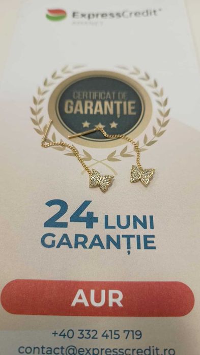 Cercei aur 14K 1.89gr [AG24 Harlau B.46255.1] - Garantie 2 ani!