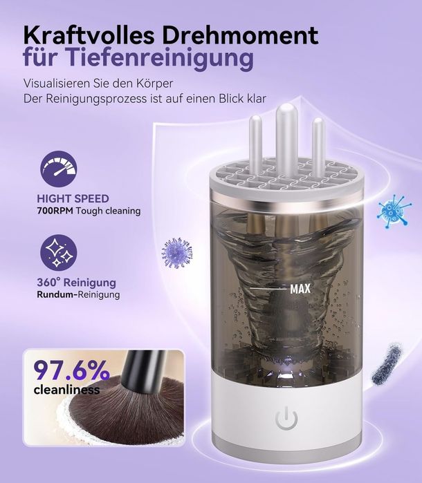 Aparat electric curatare pensule machiaj