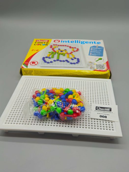 Детска мозайка с пинчета (пегборд), 3–6 г. FantaColor Basic 100