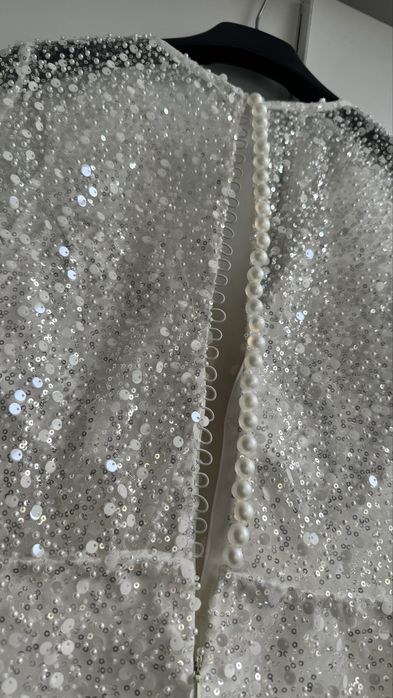 Rochie perle & paiete cununie/nunta XXS-XS