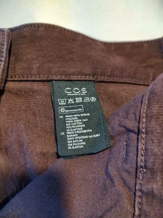 Pantaloni COS damă, mărimea 38, culoare burgund, stare excelentă.