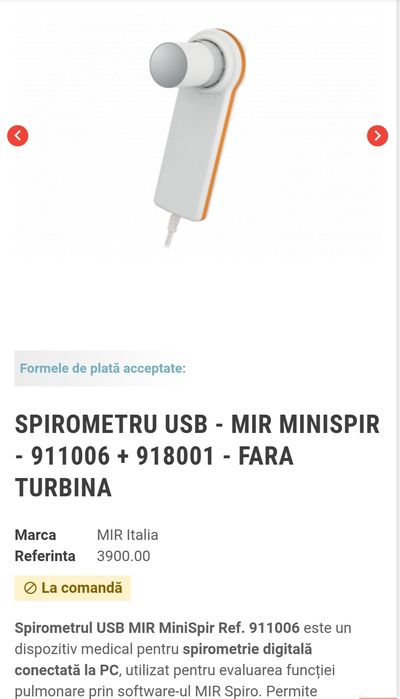 Spirometru MIR MiniSpir - 911006