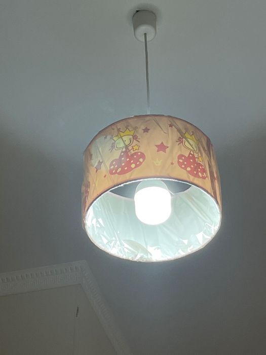 Детская люстра розовая