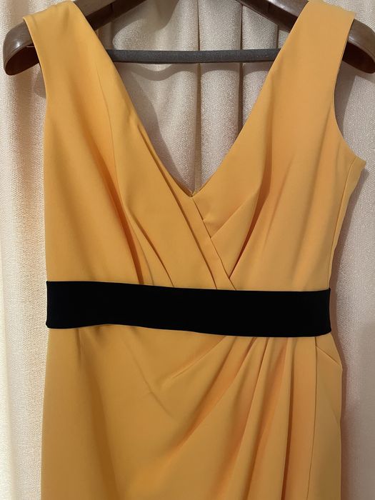 Rochie midi galbena, marimea 40